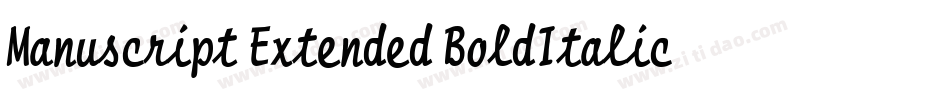 Manuscript Extended BoldItalic字体转换